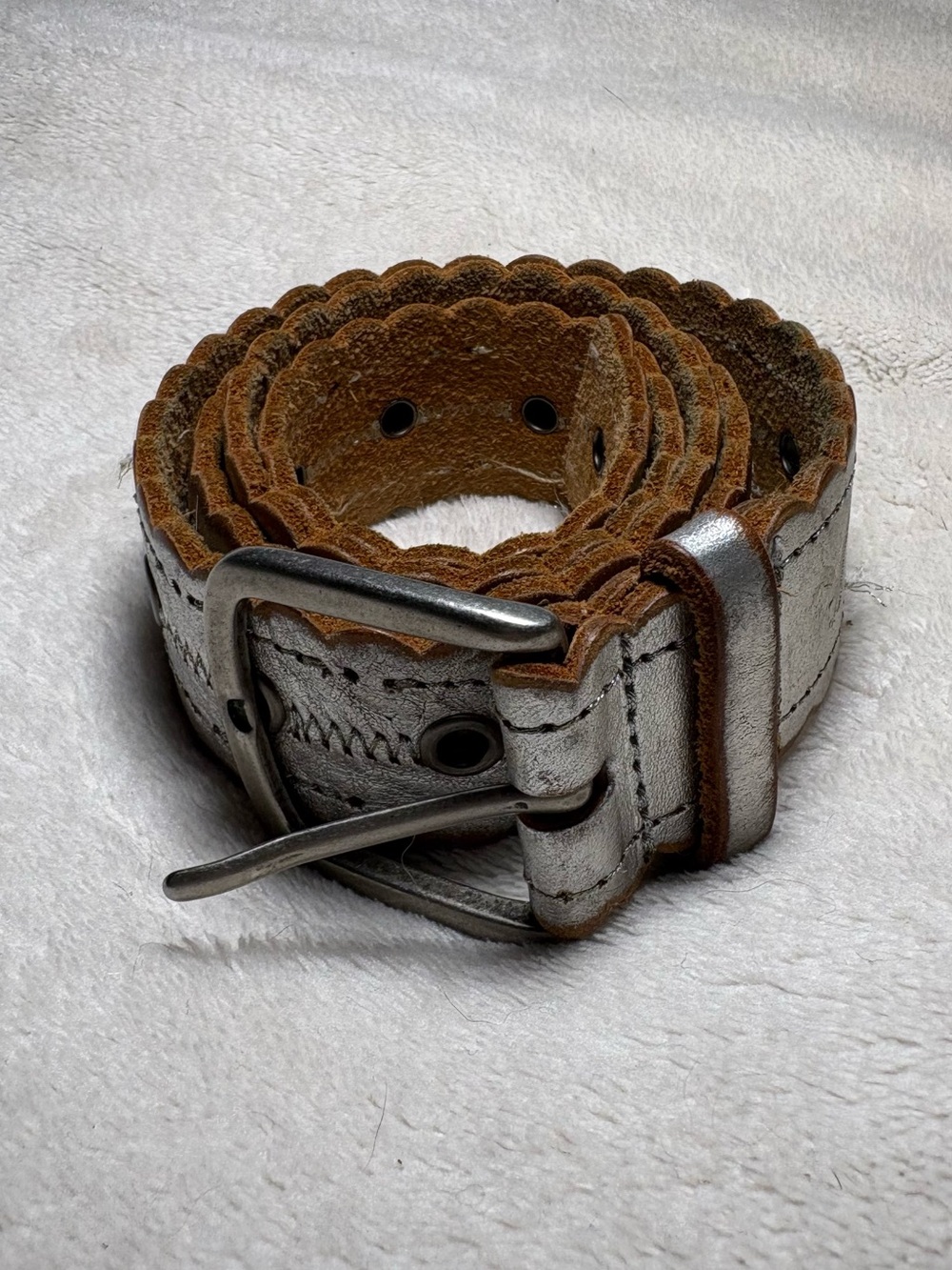 American Eagle metallic silver belt
